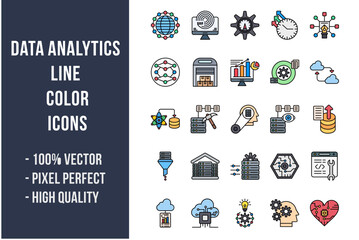 Data Analytics Flat Icons