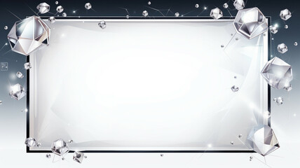 line art crystal frame Generative AI