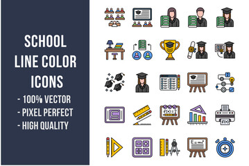 School Flat Icons