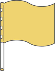 駅関連の単品イラストアイコン　手旗