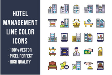 Hotel Management Flat Icons