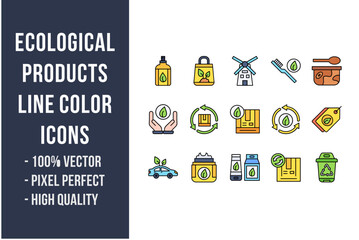 Ecological Products Flat Icons