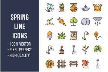 Spring Flat Icons