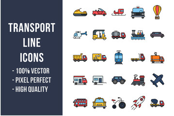 Transport Flat Icons