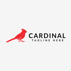 cardinal bird logo icon vector illustration