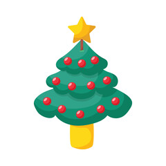 Christmas tree vector colorful stickers Icon Design illustration. EPS 10 File