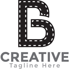 Fototapeta premium letter B creative vector logo, 