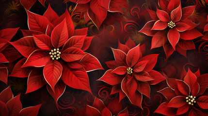 Flor de Nochebuena" (Poinsettia) during Christmas