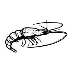 shrimp silhouette