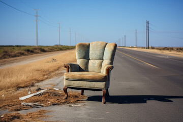 Discarded Furniture By Road