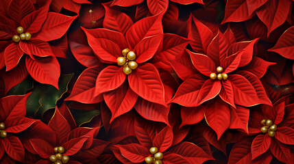 Flor de Nochebuena" (Poinsettia) during Christmas