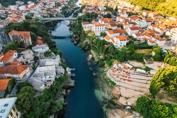 Cercles muraux Stari Most Historical Mostar Bridge known also as Stari Most or Old Bridge in Mostar, Bosnia and Herzegovina