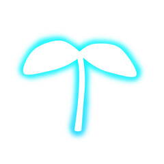 Clip art of blue shining bud