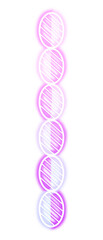 Glowing pink and purple DNA lines