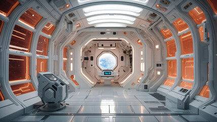 Futuristic Space Station: Showcase a Cutting-Edge Space Odyssey in Isolated Detail for Seamless Design Integration.