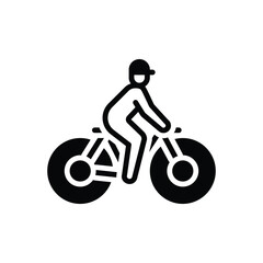 Obraz na płótnie Canvas Black solid icon for cycling