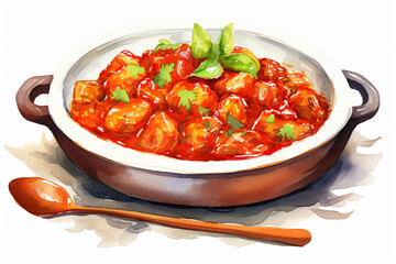 Watercolor Drawing Of Goulash