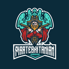 Pirate Britanian Esport Logo Template