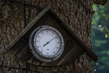 wooden clock on the wall