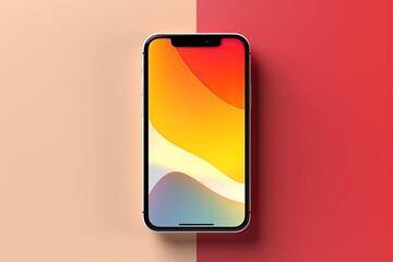 Smartphone with Three Square Post Layout Mockup,Generated with AI