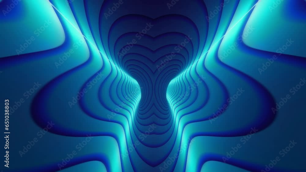 Poster 4k seamless loop graphics of flight into a digital technology tunnel. 3d animation rendering. sci-fi
