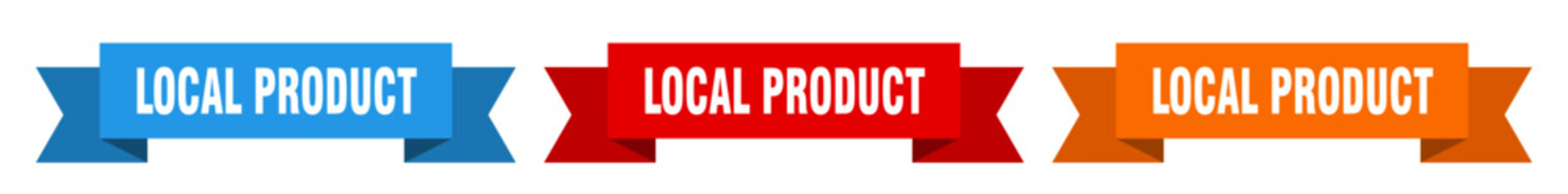 local product ribbon. local product isolated paper sign. banner