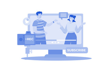 A YouTuber collaborates with other creators to make a video.