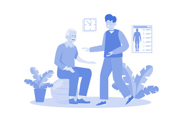 An occupational therapist helps patients improve their ability to perform daily activities