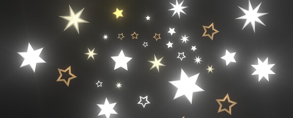 A Shower of Golden Stars: Captivating 3D Illustration Takes You to a Celestial Realm