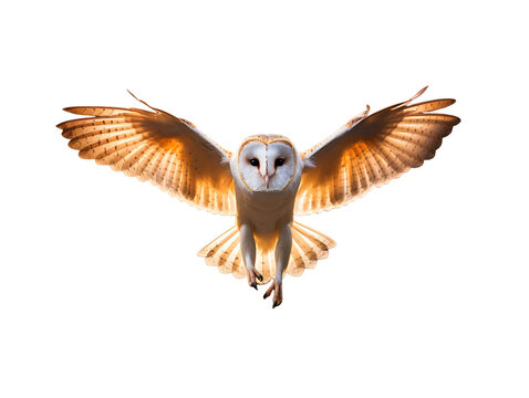 Barn owl - Tyto alba, cut out