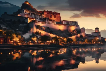 Gordijnen The Potala palace in Lhasa Tibet © Tjeerd