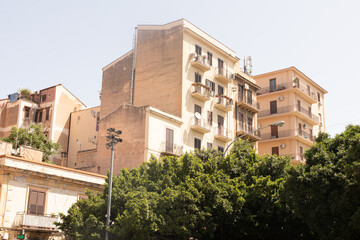  Palermo, Italy. Ancient building in the center of the city