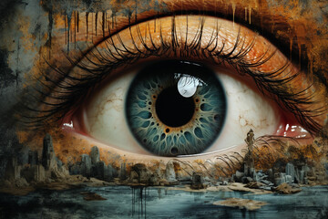 a woman with red hair and flowers in her hair ai