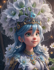 stunning realistic photograph portrait of a Girl Fairy
