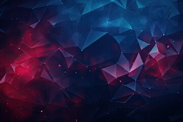Cyber Polygon Background black red and blue color
