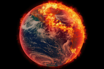 Obraz na płótnie Canvas Global warming is the long-term heating of Earth, Gnerative AI