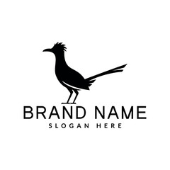 roadrunner bird logo vector icon illustration