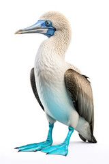 Blue footed booby isolated on a white background