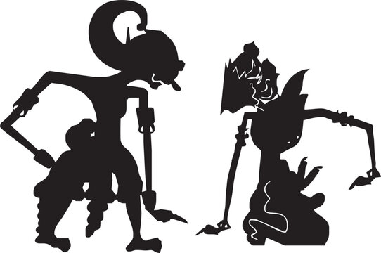 silhouette of wayang