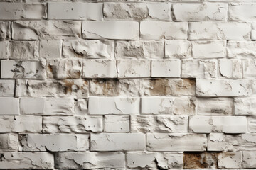 Fototapeta premium Red White Wall Background. Old Grungy Brick Wall Horizontal Texture. Brickwall Backdrop.
