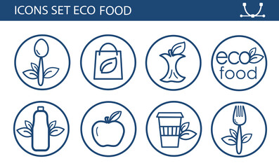 Line Icon Set of Healthy Food, Vegan food. Contains such Icons as Lactose, Gluten and Sugar Free, non GMO, Palm oil and more, icons collection.