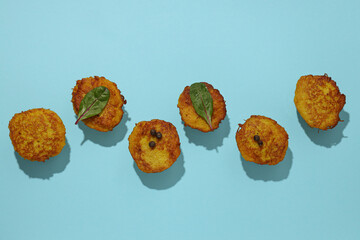 Lunch tasty food concept - delicious hash browns