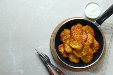 Lunch tasty food concept - delicious hash browns