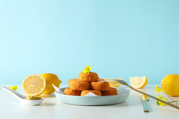 Fried mozzarella, tasty and delicious food, tasty fried food