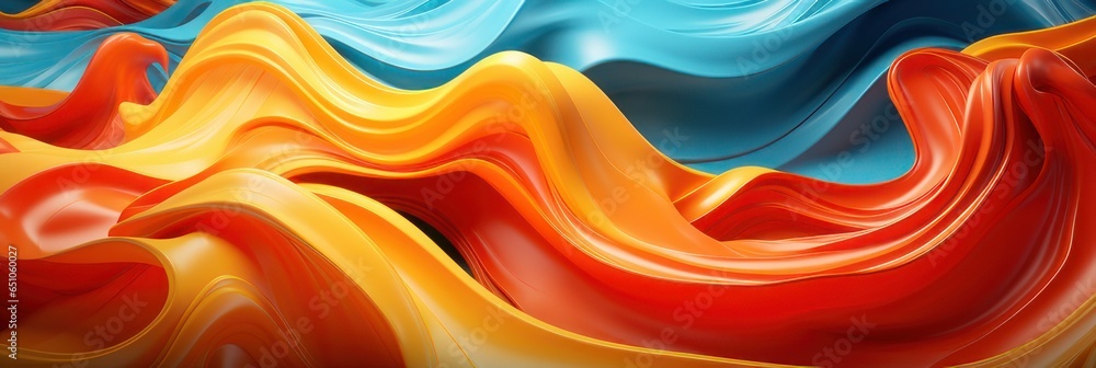 Fototapete a harmonious collision of vibrant color splashes, creating a kaleidoscopic whirlpool