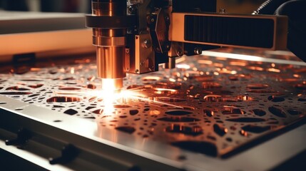 CNC Laser cutting of metal, modern industrial technology Making Industrial Details. The laser optics and CNC (computer numerical control) are used to direct the material or the laser beam generated.
Ф
