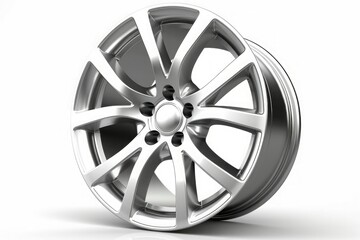 Obraz premium Titanium car wheel design. Generate Ai