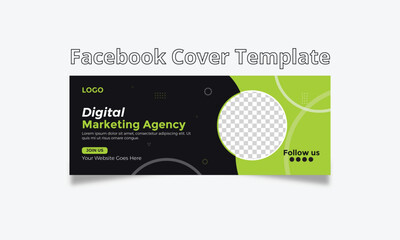 Digital marketing  facebook cover web banner template creative corporate business marketing agency social media Facebook cover design