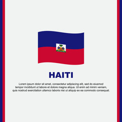 Haiti Flag Background Design Template. Haiti Independence Day Banner Social Media Post. Haiti Cartoon
