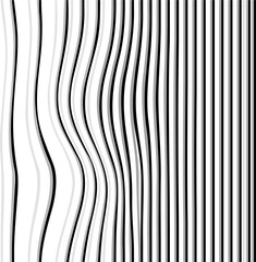 Vertical lines form a striped texture with distortion on the left side